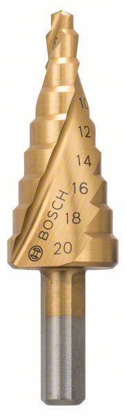 Bosch Accessories 2608597526 2608597526 HSS Fokozatfúró Teljes hossz 70.5 mm TiN 3 oldalú szár 1 db