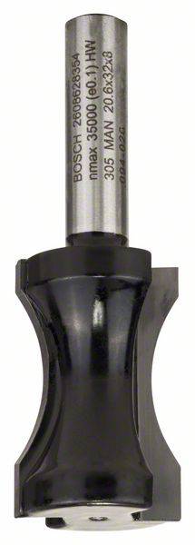 Bosch Accessories 2608628354 Horonymaró Keményfém henger Hossz 63 mm Átmérő 20.6 mm Munkahossz 31.5 mm Szár átmérő 8 mm