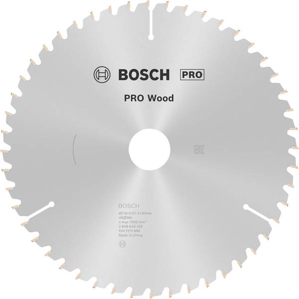 Bosch Accessories Optiline 2608640432 Keményfém körfűrészlap 216 x 30 x 2 mm Fogak száma (collonként): 48 1 db