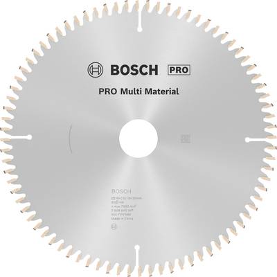 Bosch Accessories Multi Material 2608640447 Keményfém körfűrészlap 216 x 30 x 2.5 mm Fogak száma (collonként): 60 1 db