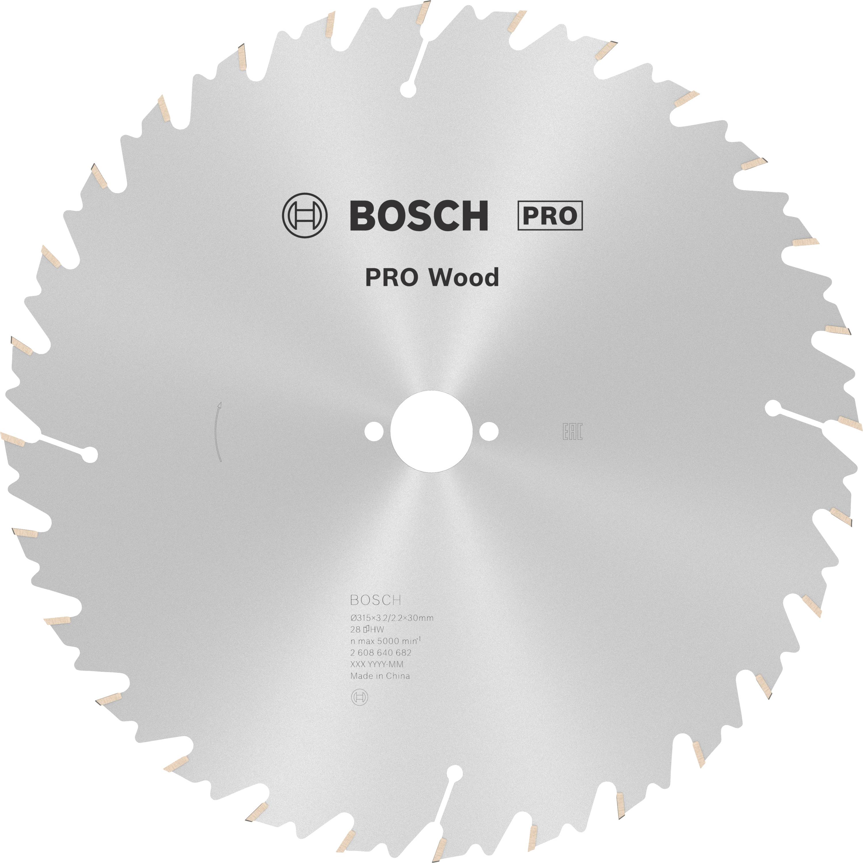 Bosch Accessories Standard for Wood Speed 2608640682 Keményfém körfűrészlap 315 x 30 x 3.2 mm Fogak száma (collonként): 28 1 db