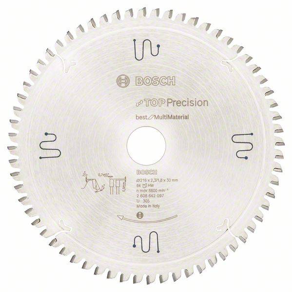 Bosch Accessories Top Precision 2608642097 Keményfém körfűrészlap 216 x 30 x 2.3 mm Fogak száma (collonként): 64 1 db