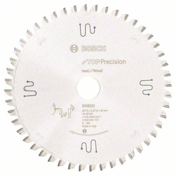 Bosch Accessories Top Precision 2608642101 Keményfém körfűrészlap 216 x 30 x 2.3 mm Fogak száma (collonként): 48 1 db