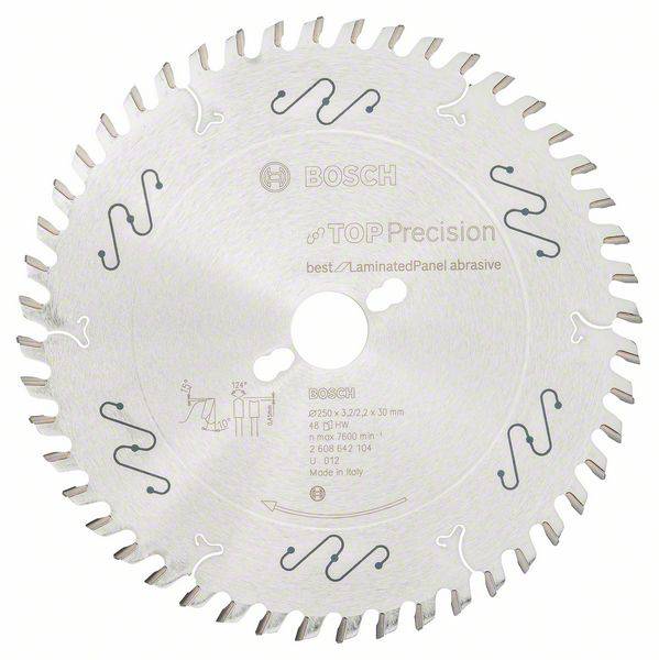 Bosch Accessories Top Precision 2608642104 Keményfém körfűrészlap 250 x 30 x 3.2 mm Fogak száma (collonként): 48 1 db