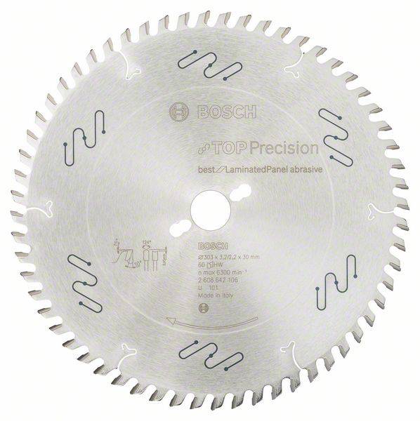 Bosch Accessories Top Precision 2608642106 Keményfém körfűrészlap 303 x 30 x 3.2 mm Fogak száma (collonként): 60 1 db