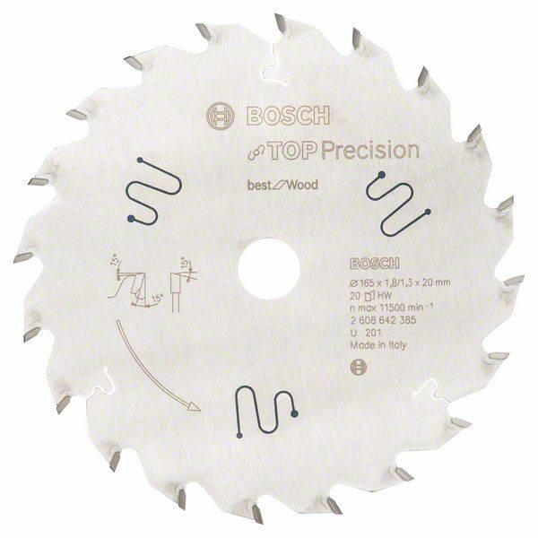 Bosch Accessories Top Precision 2608642385 Körfűrészlap 165 x 20 x 1.8 mm Fogak száma (collonként): 20 1 db