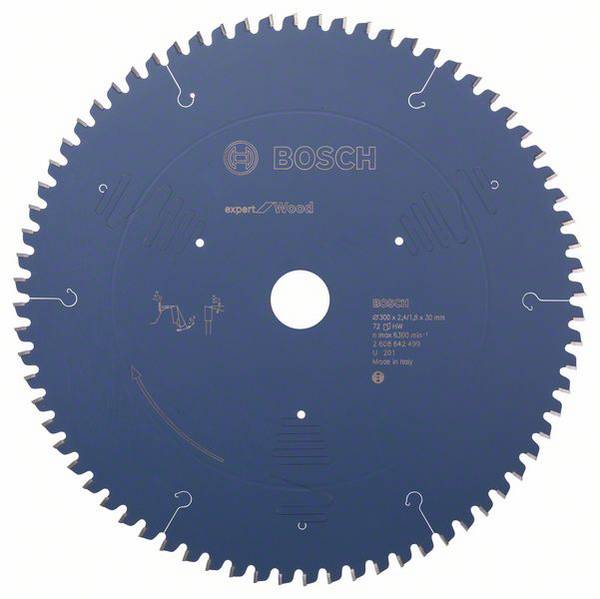 Bosch Accessories Expert for Wood 2608642499 Körfűrészlap 300 x 30 x 2.4 mm Fogak száma (collonként): 72 1 db