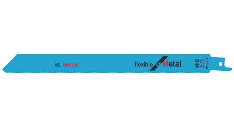 Bosch Accessories 2608656018 Szablyafűrészlap S 1122 AF - Flexible for Metal Fűrészlap hossz 225 mm 5 db