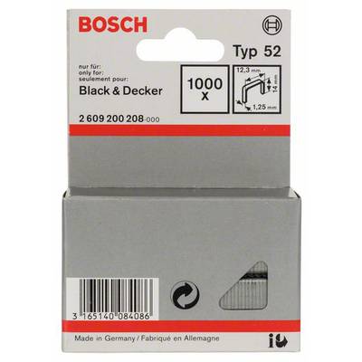 Tűzőkapocs, 52-es típus, 12,3 x 1,25 x 14 mm 1000 db Bosch 2609200208