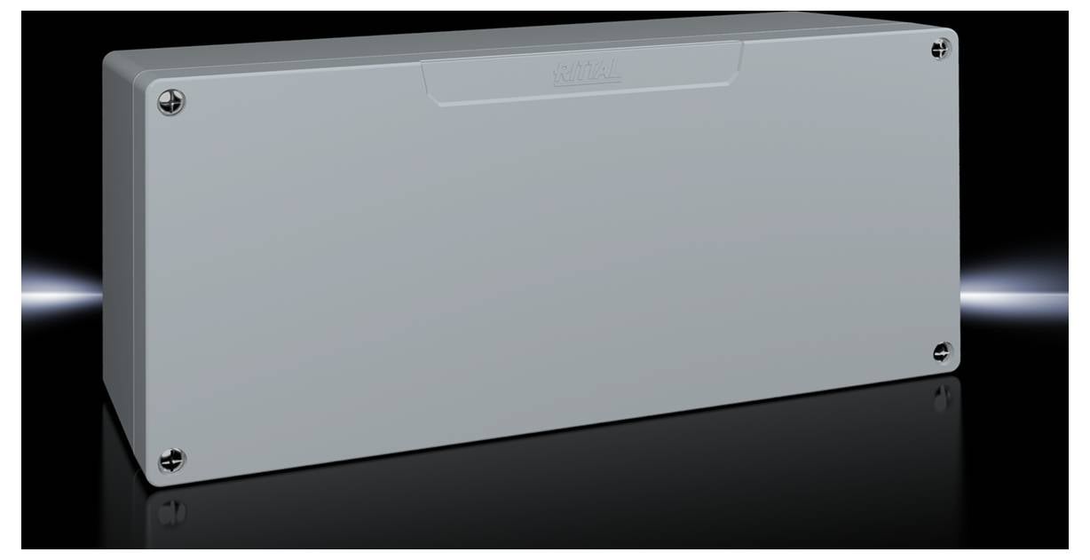 Rittal alumínium öntvény ház, GA - IP66 9114.210 (Sz x Ma x Mé) 360 x 160 x 90 mm, szürke (RAL 7001)
