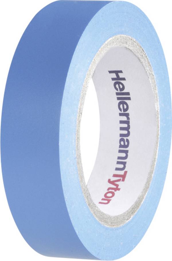 PVC szigetelőszalag, (H x Sz) 10 m x 15 mm, kék PVC HelaTape Flex 15 HellermannTyton, tartalom: 1 tekercs