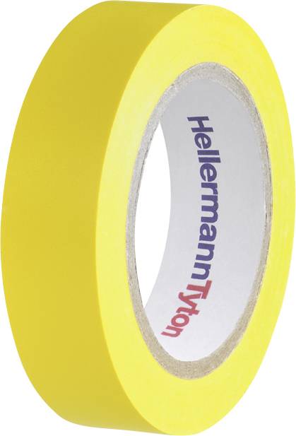 PVC szigetelőszalag, (H x Sz) 10 m x 15 mm, sárga PVC HelaTape Flex 15 HellermannTyton, tartalom: 1 tekercs