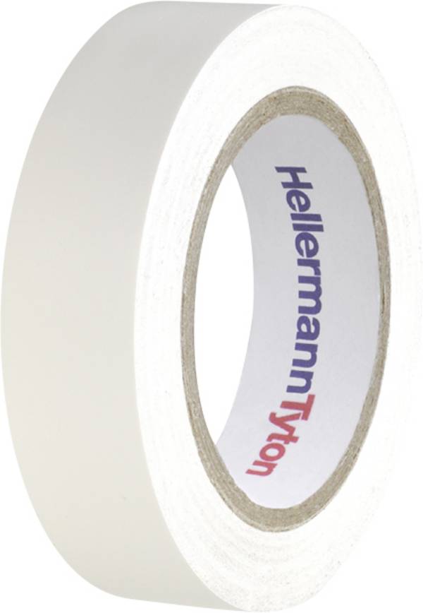 PVC szigetelőszalag, (H x Sz) 10 m x 15 mm, fehér PVC HelaTape Flex 15 HellermannTyton, tartalom: 1 tekercs