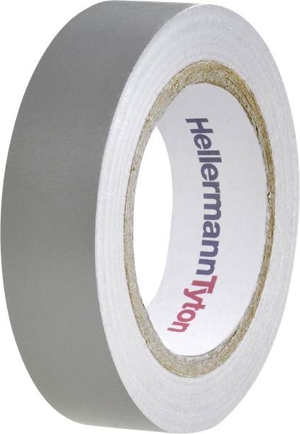 PVC szigetelőszalag, (H x Sz) 10 m x 15 mm, szürke PVC HelaTape Flex 15 HellermannTyton, tartalom: 1 tekercs