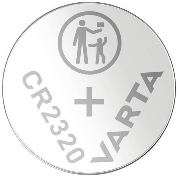CR2320 lítium gombelem, 3 V, 135 mA, Varta BR2320, DL2320, ECR2320, KCR2320, KL2320, KECR2320, LM2320