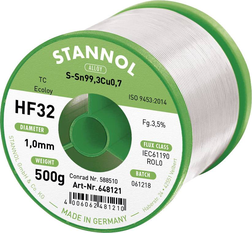 Ólom és halogénmentes huzal 1mm/500g Sn99,3Cu0,7