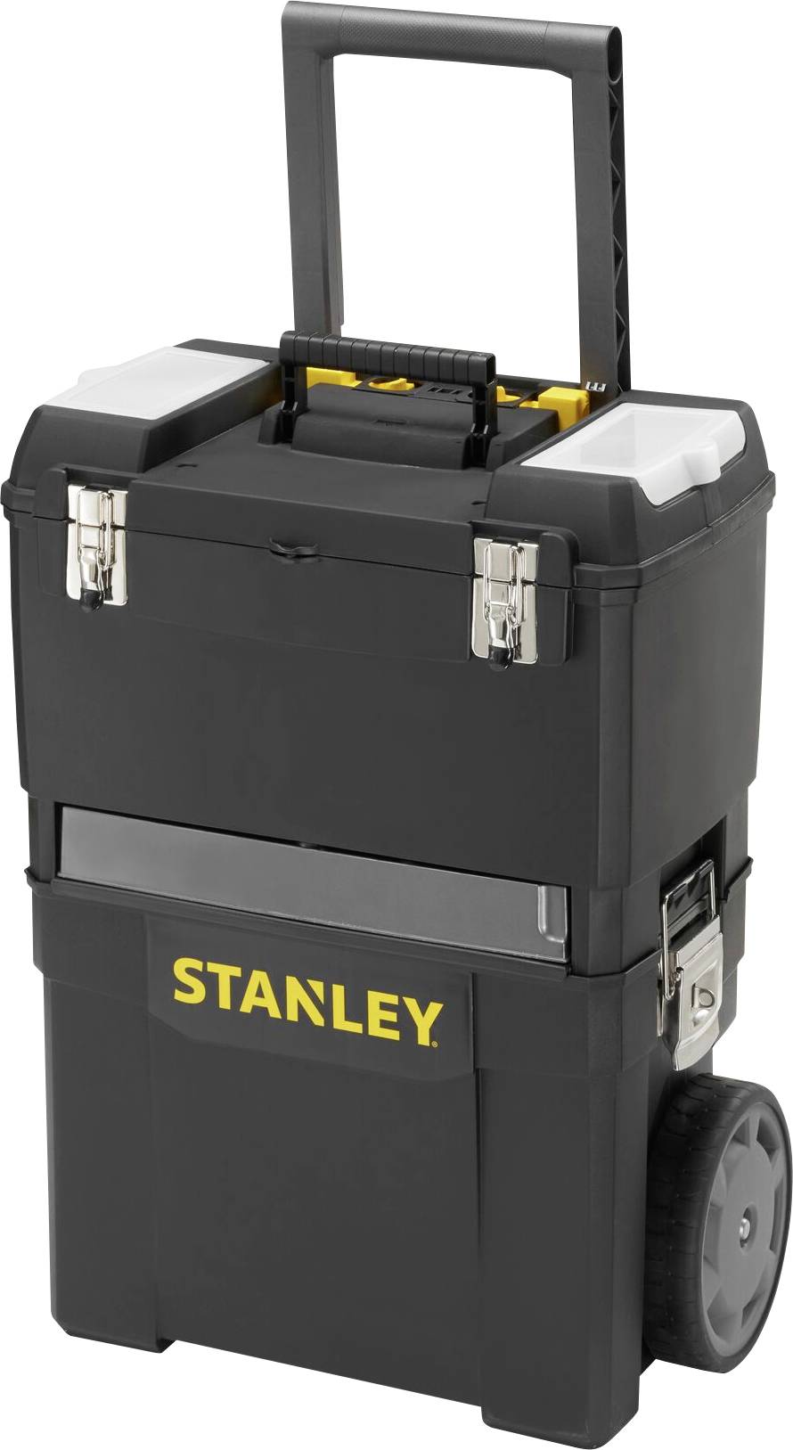 STANLEY 1-93-968 Stanley Mobile Work Centre - Koffer mit Rollen Szerszámos láda tartalom nélkül Fekete
