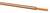 Egy rézvezeték szakasza, narancssárga szigeteléssel részben körülvéve, látható.