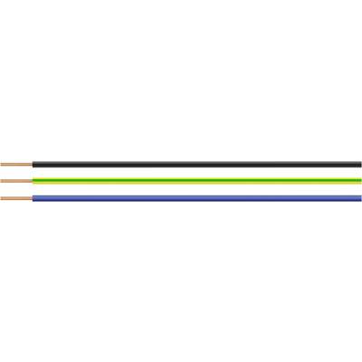 Kapcsolóhuzal H07V-U 1 x 2.50 mm² Zöld/Sárga XBK Kabel 1 m