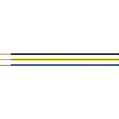 Kapcsolóhuzal H07V-U 1 x 1.50 mm² Zöld/Sárga XBK Kabel 1 m