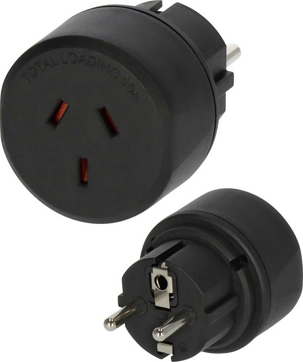 Magyar-Ausztrália/Kína konnektor átalakító adapter, fekete, Brennenstuhl 1508510
