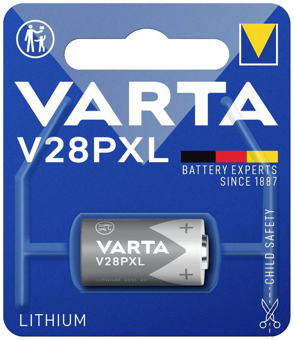 V28PXL alkáli elem, fotóelem, 6V 170 mAh, Varta Professional V28PXL