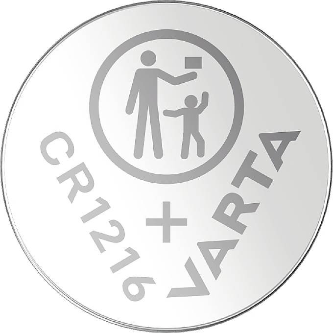 CR1216 lítium gombelem, 3 V, 25 mA, Varta BR1216, DL1216, ECR1216, KCR1216, KL1216, KECR1216, LM1216