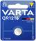 VARTA CR1216 Elemcsomag; Lítium gombelem. Gyermekbiztos. Márkalogó és a 'BATTERY EXPERTS SINCE 1887' kék háttérrel.