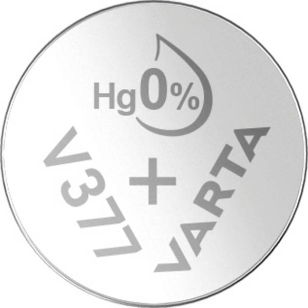 377 gombelem, ezüstoxid, 1,55V, 24 mAh, Varta SR626SW, SR66, SR626, V377, D377, 606, BA, 280-39, SB-AW, RW329