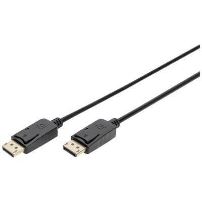 DisplayPort csatlakozókábel  [1x DisplayPort dugó - 1x DisplayPort dugó] 3 m, fekete, Digitus