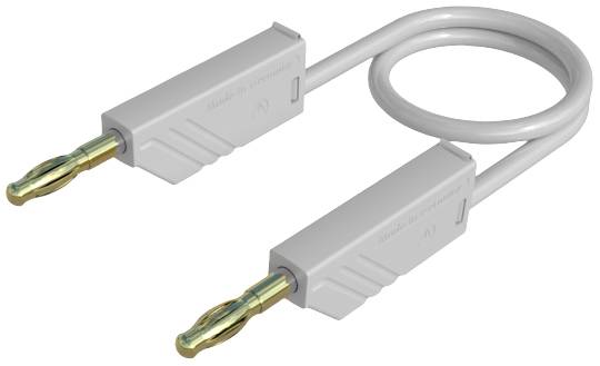Mérőzsinór, mérővezeték 2db 4mm-es toldható banándugóval 2,5 mm² PVC, 1 m fehér SKS Hirschmann MLN 100/2,5 Au