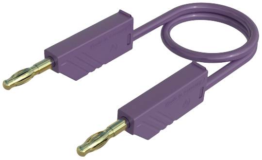Mérőzsinór, mérővezeték 2db 4mm-es toldható banándugóval 2,5 mm² PVC, 1 m lila SKS Hirschmann MLN 100/2,5 Au