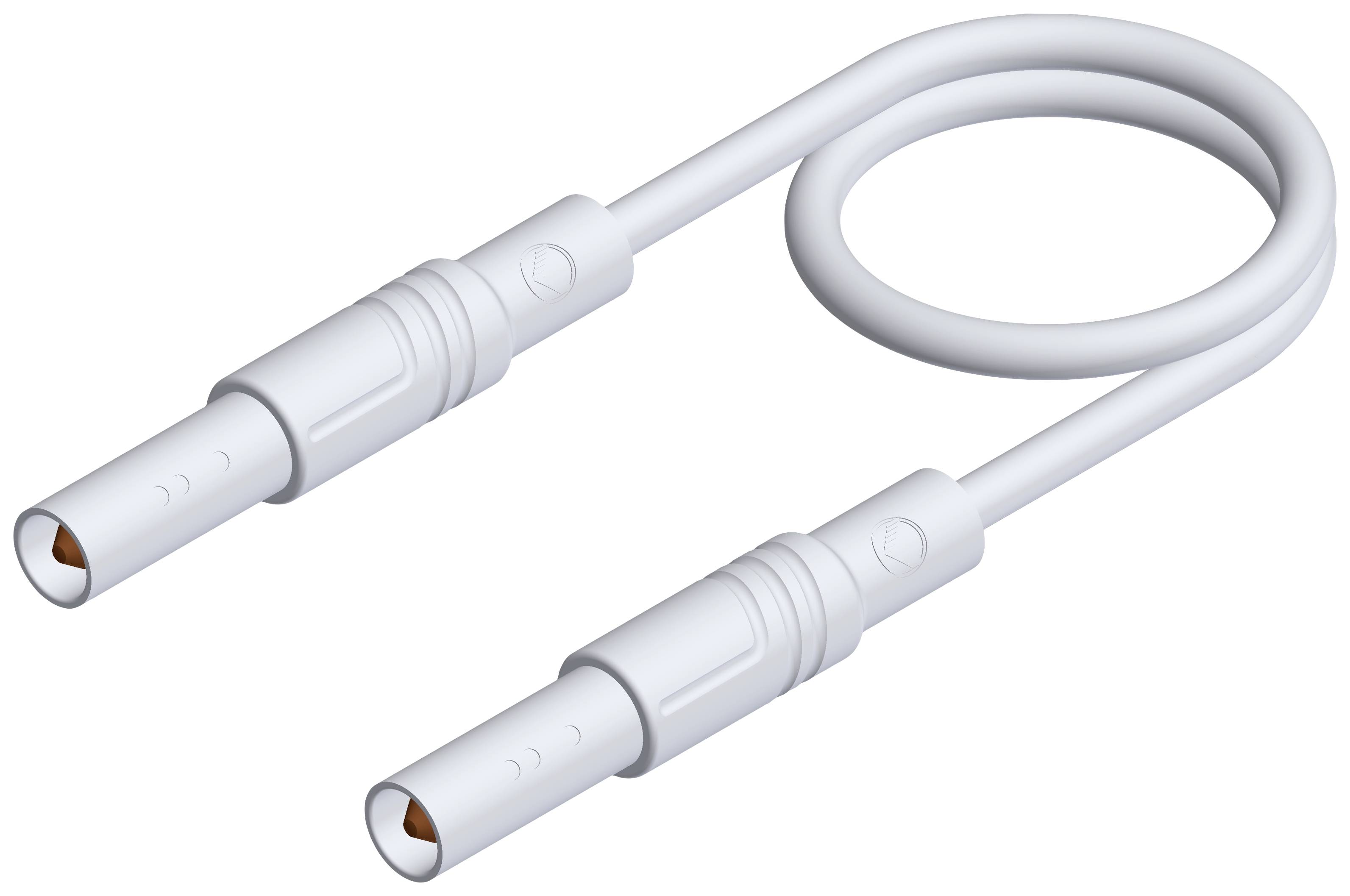 Mérőzsinór, szigetelt mérővezeték 2db 4mm-es toldható banándugóval 2,5 mm² PVC, 2 m fehér SKS Hirschmann MLS GG 200/2,5