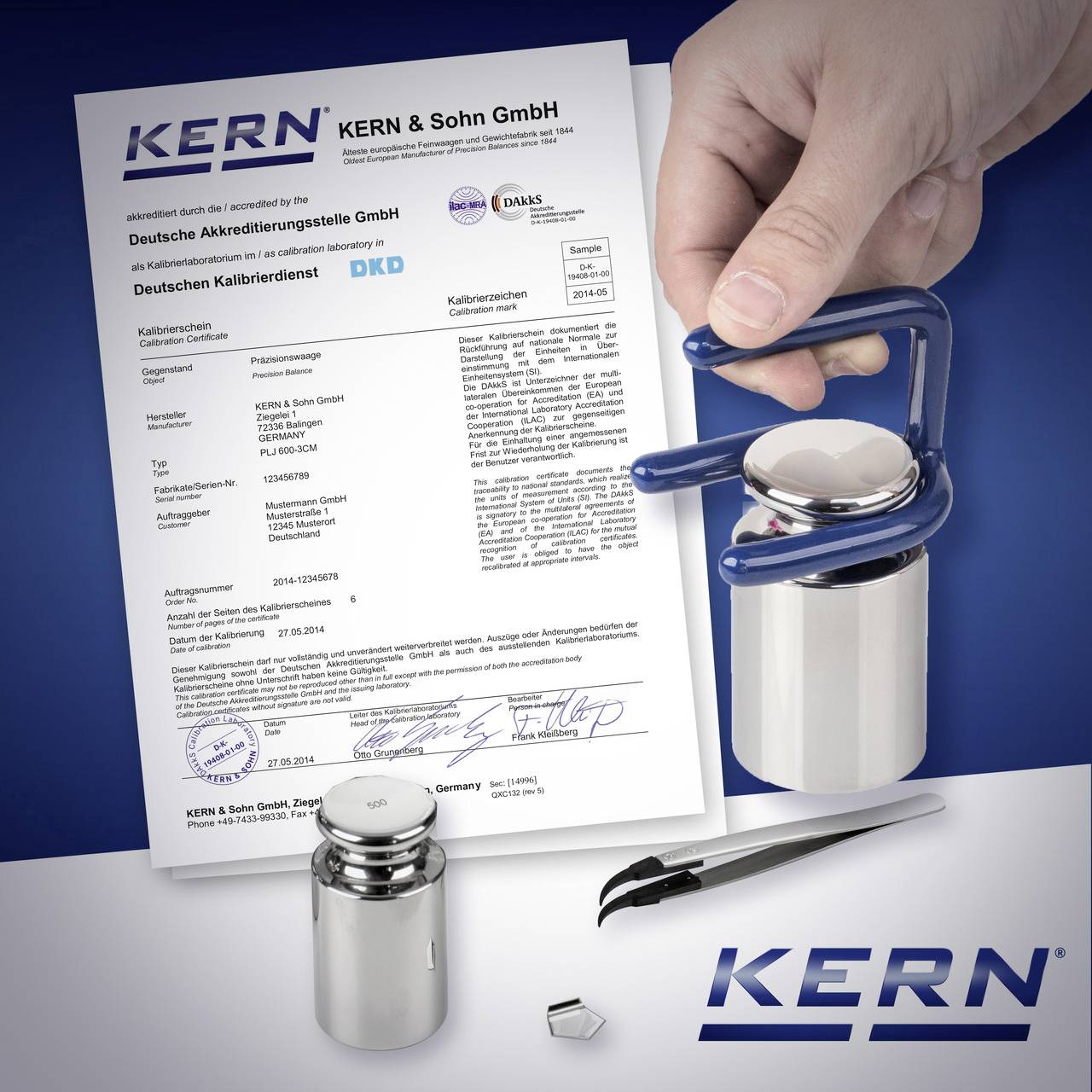 Kern 963-221 DAKKS kalibrálás