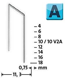 Tűzőgépkapocs, NOVUS TYP A53/6 2000 db-2