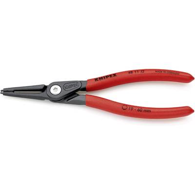 Piros Knipex feszítőgyűrű fogó fekete hegyű kivitelben, 19-60 mm átmérőjű gyűrűkhöz, Németországban gyártva.