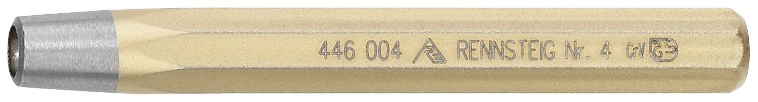 Egy hatszögletű ceruza, amelyen a '446 004 RENNSTEIG Nr. 4' felirat szerepel.