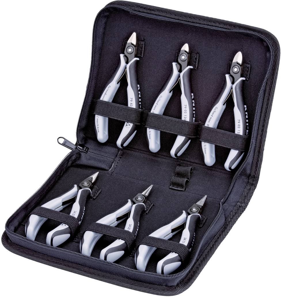 Knipex 00 20 16 P ESD Elektronika- és finommechanika Fogó készlet 6 részes