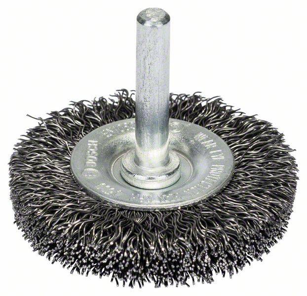 Fémszálas drótkorong fémnyéllel, fúrógéphez alkalmazható. Kiváló rozsdaeltávolításra és tisztításra.