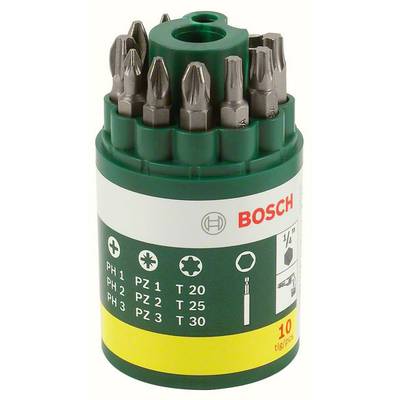 Bosch 2607019452 Bit készlet, kerek dobozban, 10 részes