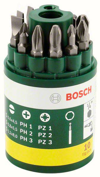 Bosch 2607019454 10 részes Bit készlet kerek doboz