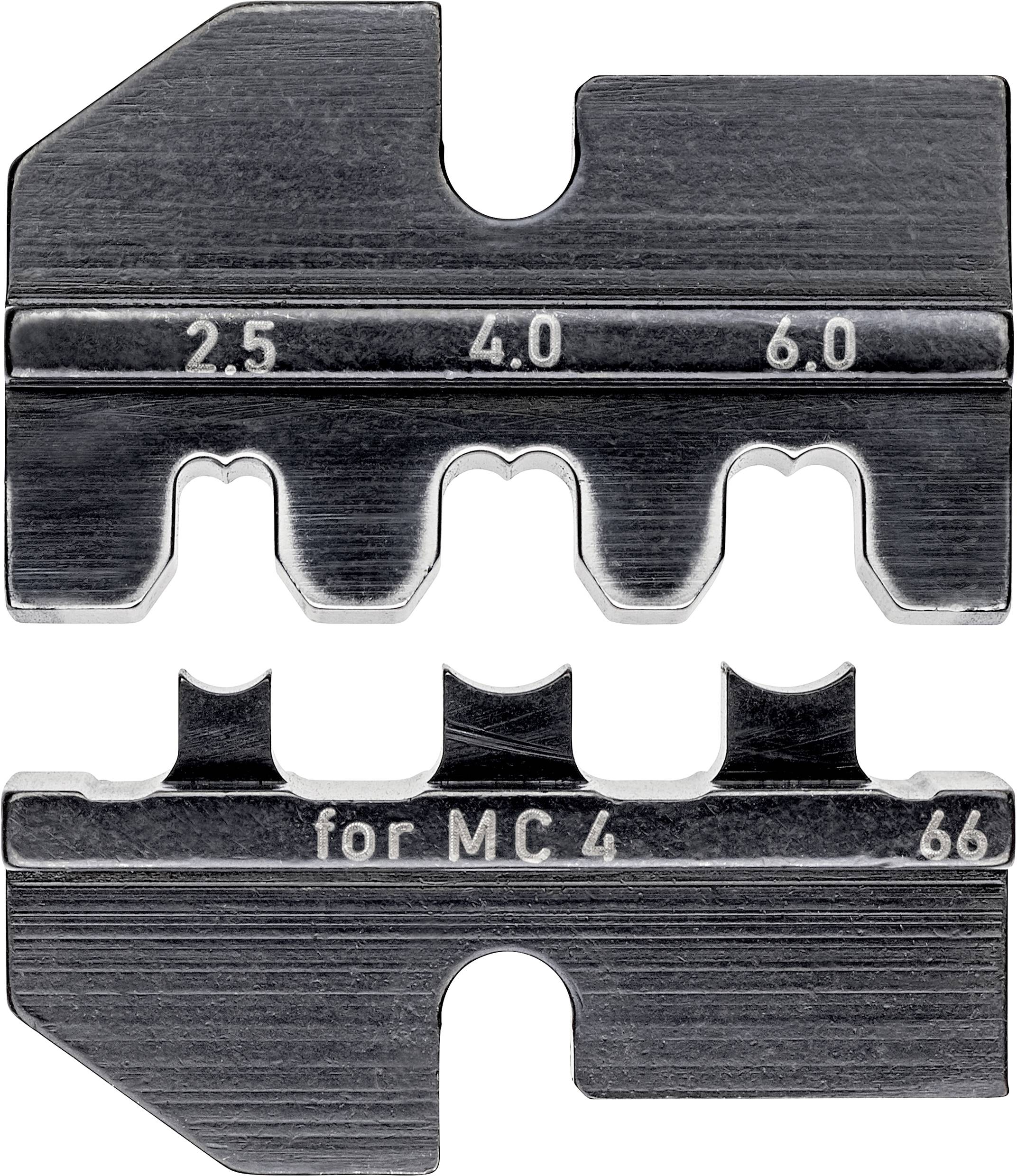 Knipex 97 49 66 krimpelő betét napelemes csatlakozó dugóhoz, MC4 2.5-től 6 mm²-ig Knipex krimpelő fogókhoz