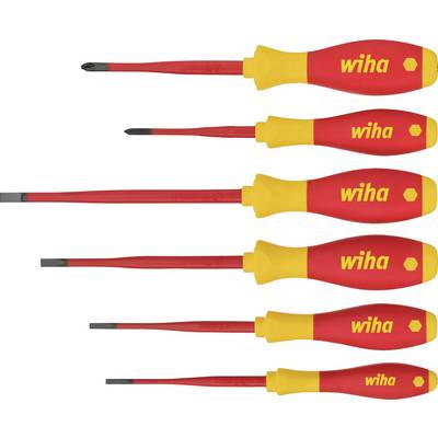 VDE csavarhúzó készlet, kereszt/egyenes, 6 részes, Wiha SlimFix electric 35389