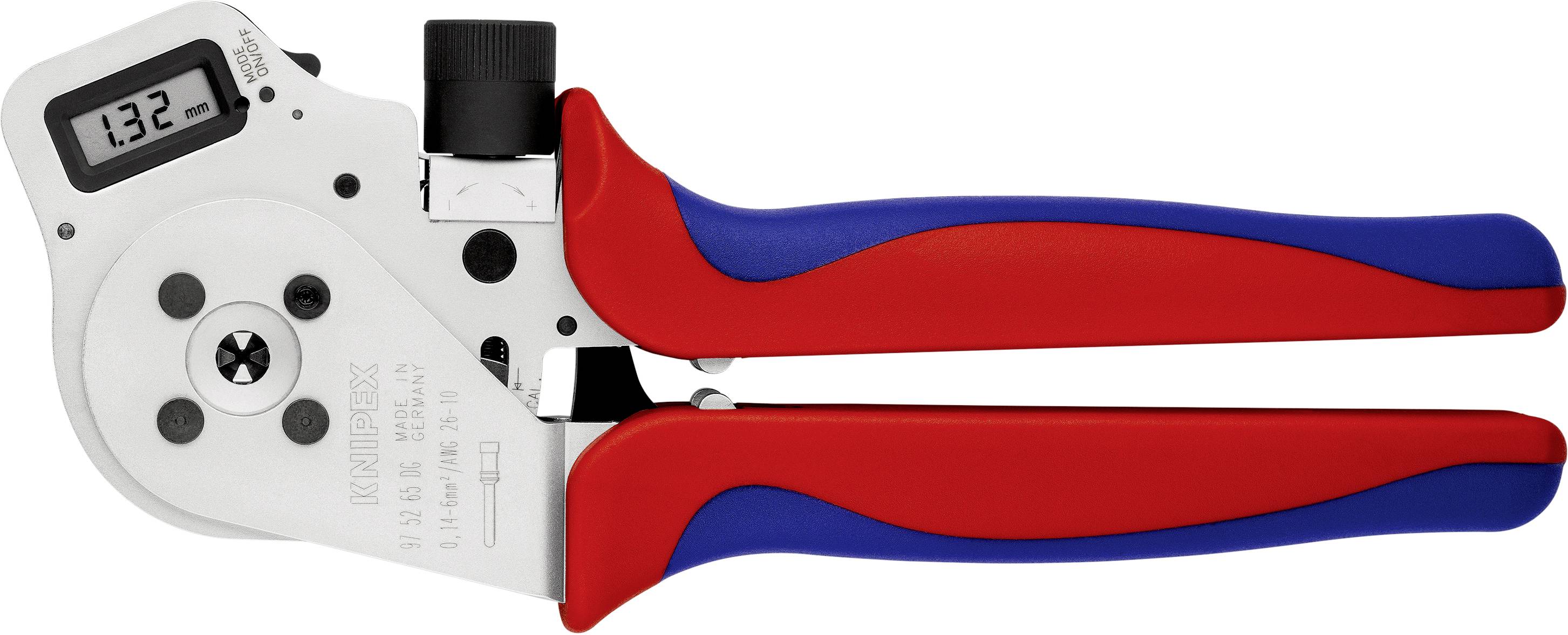 Négy tüskés sajtoló fogó elforgatott érintkezőkhöz, krómozott, Knipex 97 52 65 DG