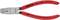 A képen egy piros Knipex típusú krimpelőfogó látható, amely 0,25 és 2,5 mm² közötti huzalméretekhez alkalmazható.