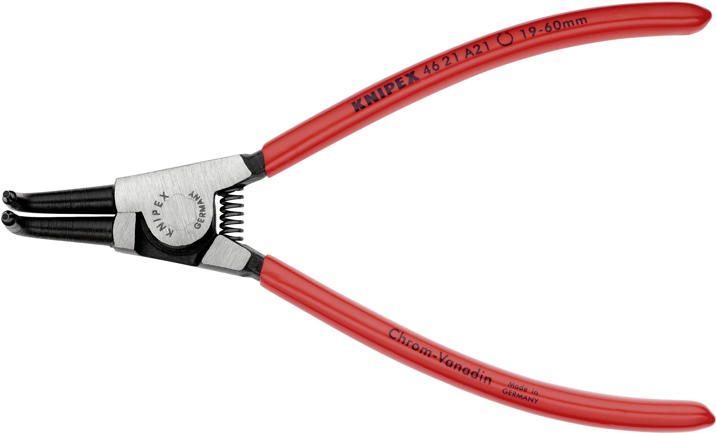 Knipex 46 21 A21 Precisie-borgveertang Geschikt voor borgringen Buitenringen 19-60 mm Puntvorm 90° haaks
