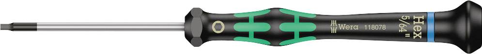 Wera 2054 Elektronika- és finommechanika Belső hatlap csavarhúzó Kulcsszélesség: 2 mm Kulcsszélesség: 5/64 coll Penge hossz: 60 mm Méret, hossz: 157 mm