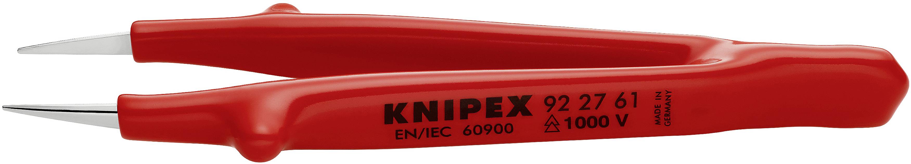 Szigetelt precíziós csipesz 130 mm, Knipex 92 27 61