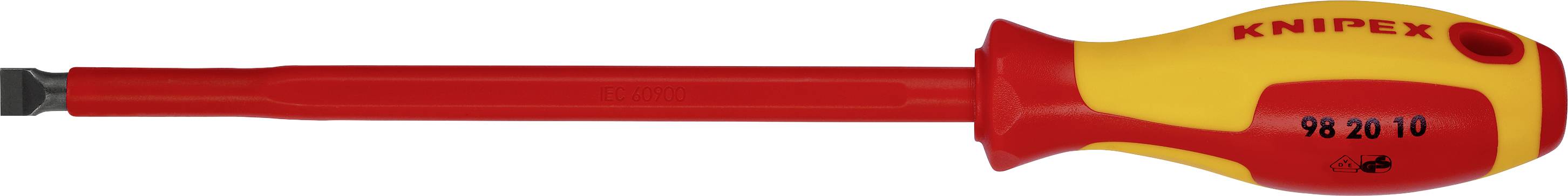 VDE egyenes csavarhúzó, penge szélesség: 10 mm, Knipex 98 20 10
