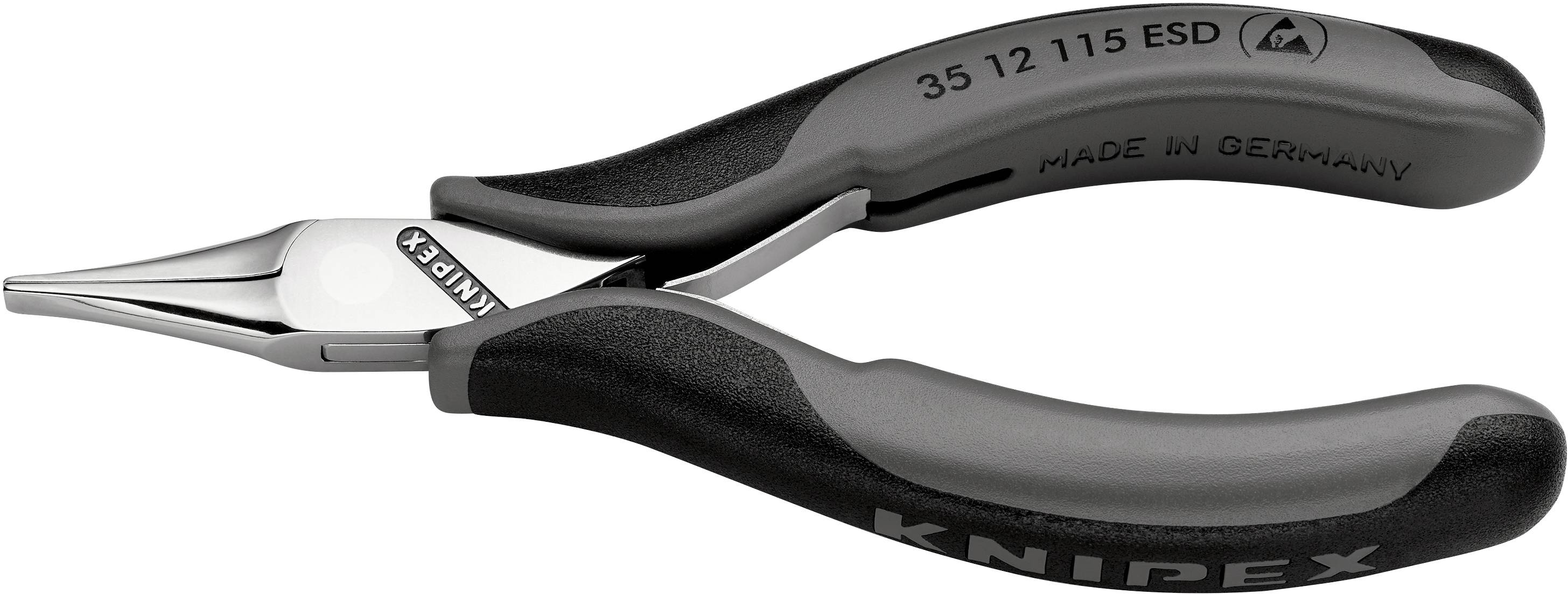 ESD hegyescsőrű fogó, lapos fej, KNIPEX 3512